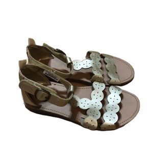 Carter’s Gold Gladiator Sandals Sz 13 Kids Girls Open Toe Shoe